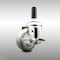 Service Caster 3 Inch 316SS Gray Polyurethane Swivel 7/8 Inch Expanding Stem Caster Brake SCC-SS316EX20S314-PPUB-TLB-78 - alternate 1